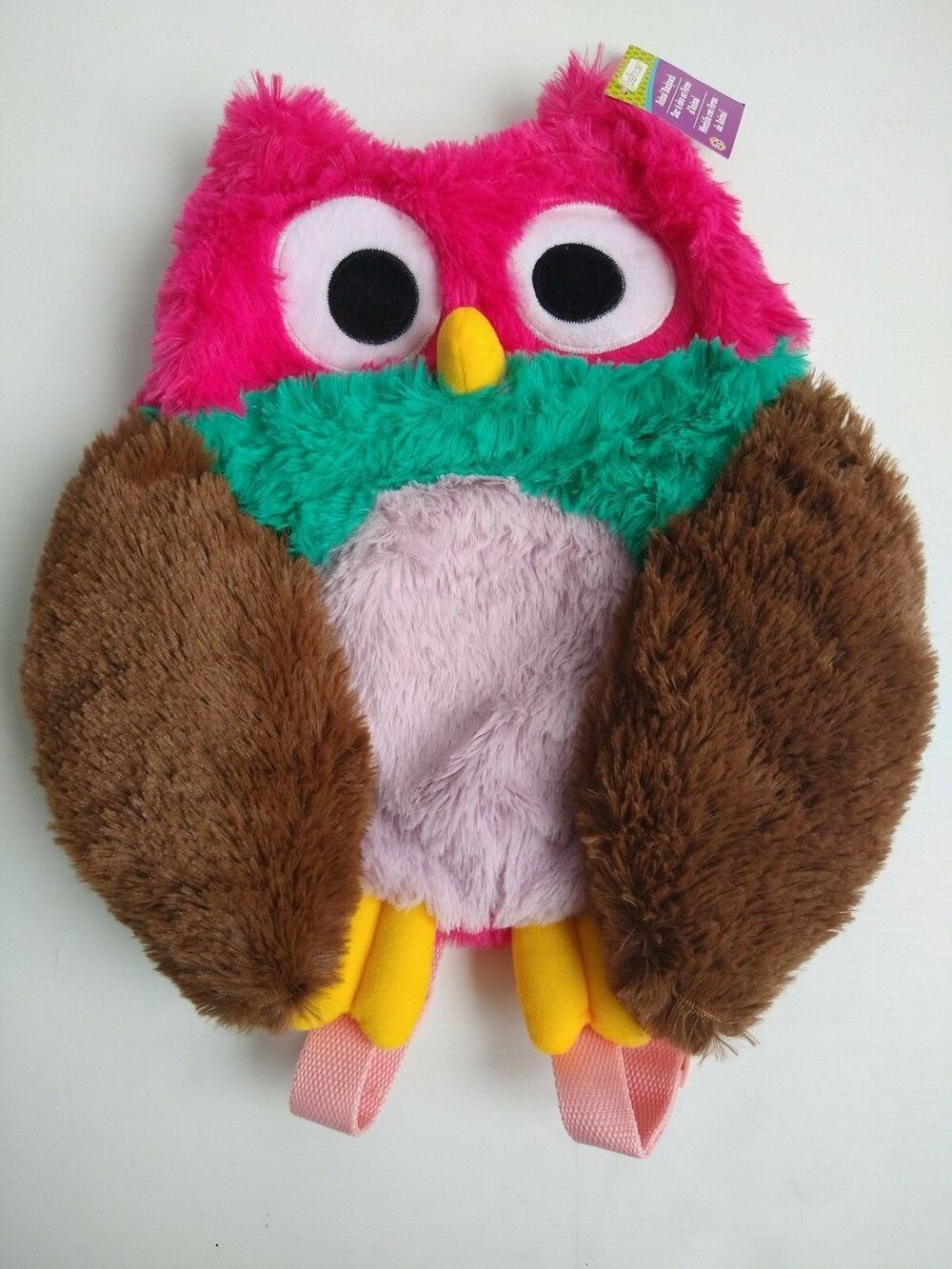 Fuzzy Plush Owl Backpack by Creatology Animal Childs Kids Backpack